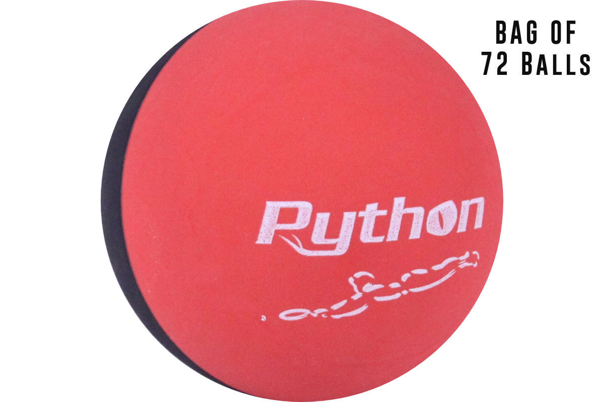 Python RG Multi Red/Black Colored Bag of 72 Balls Python Racquetball
