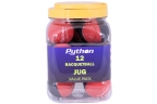Python RG Multi Red/Black Colored Racquetball Jug (12 Balls)